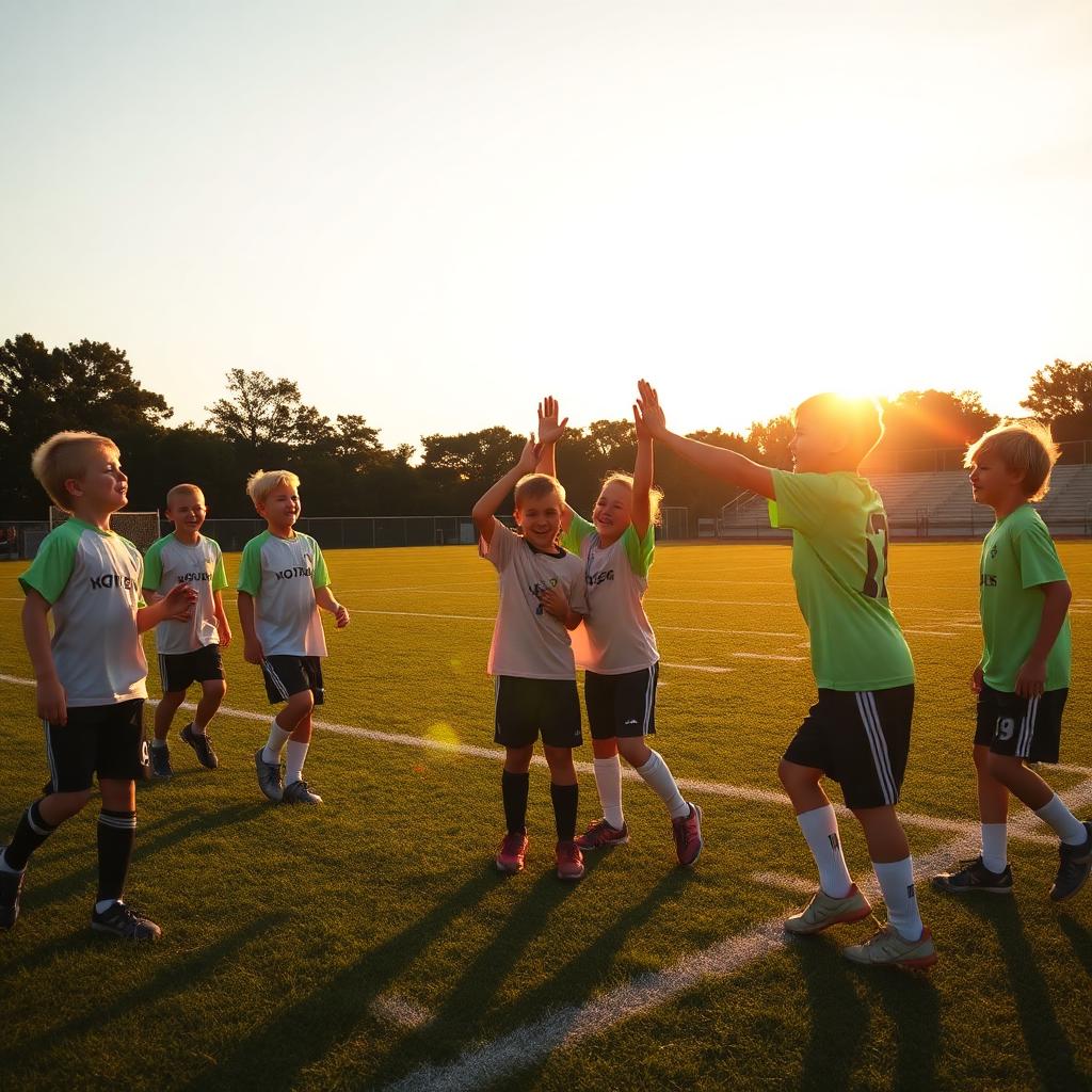 Post-game high-fives 🏈